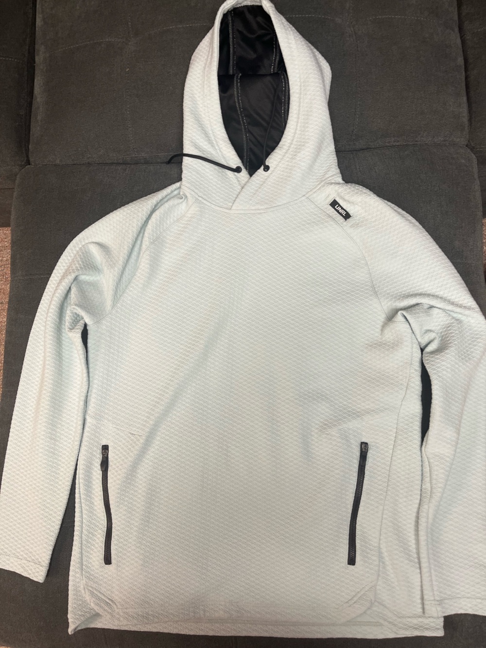 Men’s UNRL Light Blue Hooded Pullover Jacket